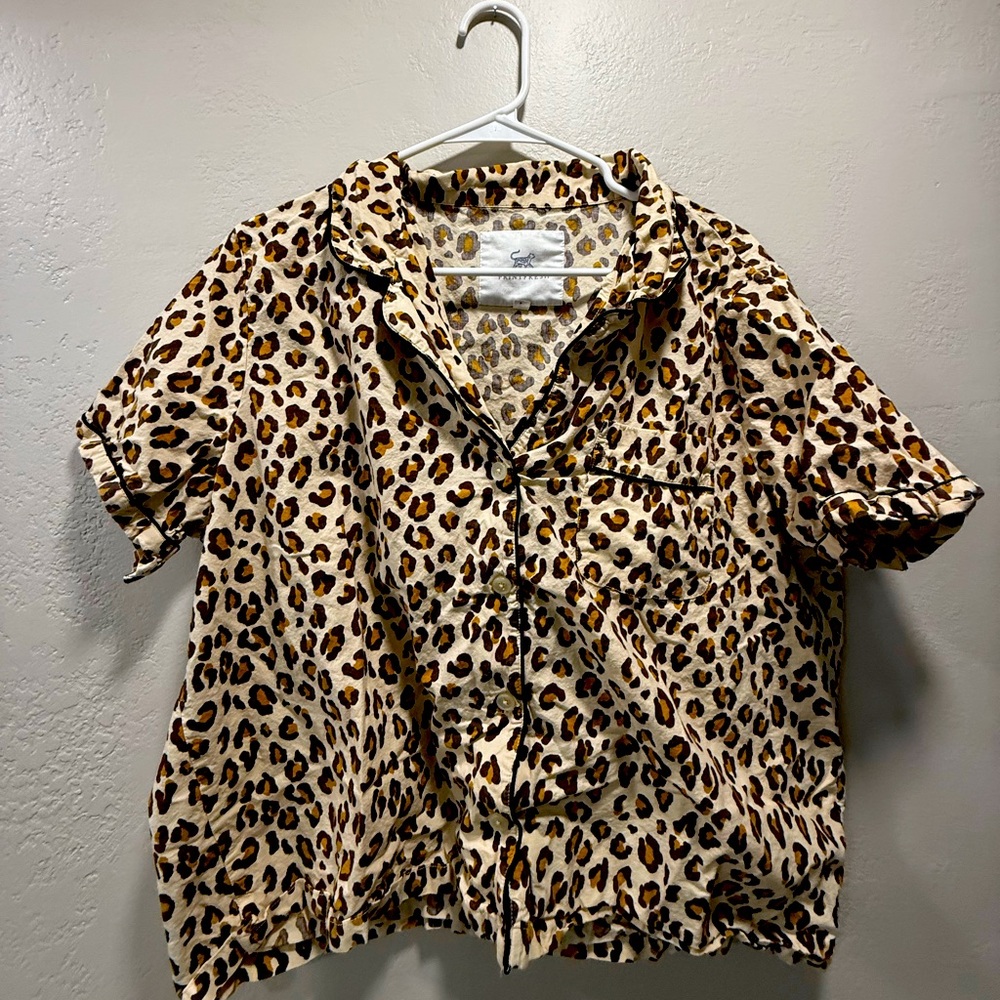 Printfresh Lounging Leopard - Petite Short Sleep Set - Latte - XL/P
